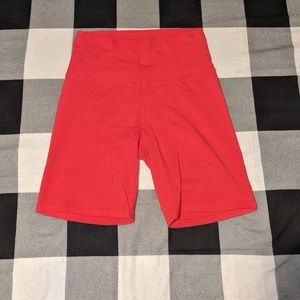TNA red biker shorts